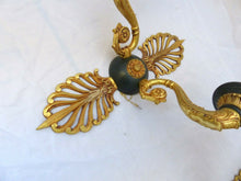 Load image into Gallery viewer, Antique PAIR French Empire Wall Light Sconce 2 Lights Swan Gilded Bronze 1900