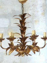 Load image into Gallery viewer, HANS KOGL Style Leaf Ceiling Light 70's Hollywood Regency Mid Century Chandelier