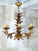 Load image into Gallery viewer, HANS KOGL Style Leaf Ceiling Light 70's Hollywood Regency Mid Century Chandelier