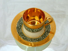 Load image into Gallery viewer, Set 6x Moka Demitasse Cup Empire Gilded Palmettes by LEGLE Limoges Porcelain
