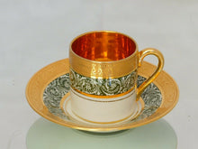Load image into Gallery viewer, Set 6x Moka Demitasse Cup Empire Gilded Palmettes by LEGLE Limoges Porcelain
