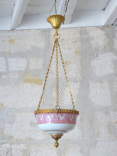 Load image into Gallery viewer, Gorgeous French Church Bronze Porcelaine Chandelier Religious 19TH Rare Ceiling