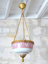 Load image into Gallery viewer, Gorgeous French Church Bronze Porcelaine Chandelier Religious 19TH Rare Ceiling