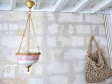 Load image into Gallery viewer, Gorgeous French Church Bronze Porcelaine Chandelier Religious 19TH Rare Ceiling