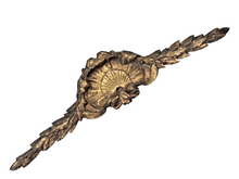 Load image into Gallery viewer, 1900 Antique French Gilded Bronze Shell Pediment 16" Hardware Salvage 201