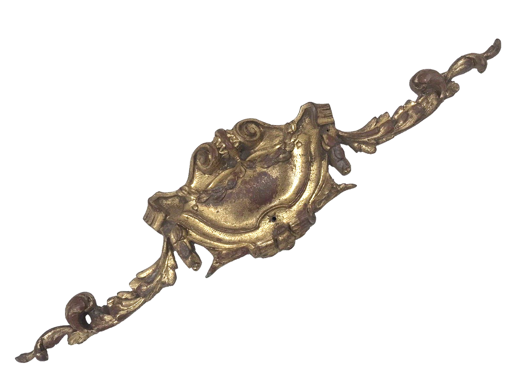 19TH Antique French Gilded Bronze Shell Pediment 16