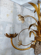 Load image into Gallery viewer, Nice Gilded Enameled Flower Chandelier Ceiling 70' Regency Mid Century HANS KOGL