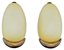 Load image into Gallery viewer, Vintage RARE Pair Wall Lights Space Age Spotted Glass & Bronze Lamp 1970