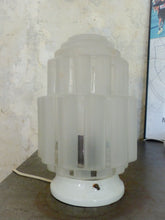 Load image into Gallery viewer, Gorgeous Antique French Skyscraper ART DECO Lamp or Ceiling- Molded Glass