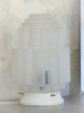 Load image into Gallery viewer, Gorgeous Antique French Skyscraper ART DECO Lamp or Ceiling- Molded Glass