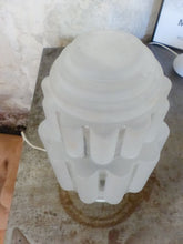 Load image into Gallery viewer, Gorgeous Antique French Skyscraper ART DECO Lamp or Ceiling- Molded Glass