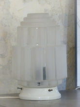 Load image into Gallery viewer, Gorgeous Antique French Skyscraper ART DECO Lamp or Ceiling- Molded Glass