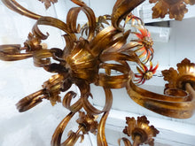 Load image into Gallery viewer, OMG Large Chandelier Ceiling 70's Sunflower Hollywood Regency Mid Century KOGL