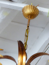 Load image into Gallery viewer, OMG Large Chandelier Ceiling 70's Sunflower Hollywood Regency Mid Century KOGL