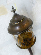 Load image into Gallery viewer, Antique Empire Style French Pair Brass Torch Wall Lights sconce Glass Lamp 1930