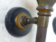 Load image into Gallery viewer, Antique Empire Style French Pair Brass Torch Wall Lights sconce Glass Lamp 1930
