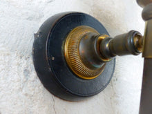 Load image into Gallery viewer, Antique Empire Style French Pair Brass Torch Wall Lights sconce Glass Lamp 1930