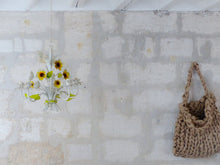 Load image into Gallery viewer, Charming Florentine Chandelier Tole Painted Metal Flowers 60's Italian Ceiling