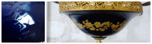 Load image into Gallery viewer, XL SEVRES French Mid-Century Bronze 12 Fires Chandelier Cobalt Porcelain Flowers