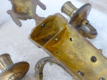 Load image into Gallery viewer, Gorgeous Set 4x Antique Gilded Bronze Wall light Sconce 1920 RAM theme Louis XVI