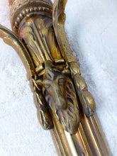 Load image into Gallery viewer, Gorgeous Set 4x Antique Gilded Bronze Wall light Sconce 1920 RAM theme Louis XVI