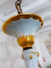 Load image into Gallery viewer, SEVRES French Mid-Century Bronze 9 Fires Chandelier Gilded Porcelain - Louis XV