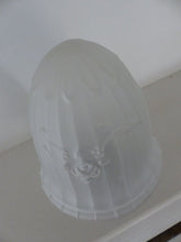 Load image into Gallery viewer, Gorgeous Vintage French ART DECO Lamp or Ceiling- Frosted white Glass 1950