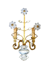 Load image into Gallery viewer, BANCI Large French Mid-Century Gilt Bronze Wall Light Sconce Chandelier Baguès
