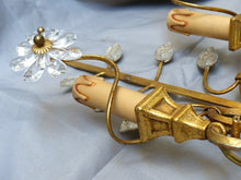 Load image into Gallery viewer, BANCI Large French Mid-Century Gilt Bronze Wall Light Sconce Chandelier Baguès