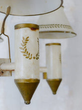Load image into Gallery viewer, French Antique Chandelier Quinquet 5 Lights Painted Tole Empire 19TH Directoire
