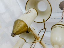 Load image into Gallery viewer, French Antique Chandelier Quinquet 5 Lights Painted Tole Empire 19TH Directoire