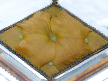 Load image into Gallery viewer, Antique Large French Jewelry Box Thick Beveled Glass Rare Theme 19TH Brass