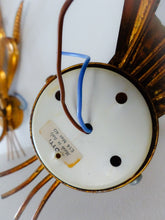 Load image into Gallery viewer, Pair of French Gilt Metal Ear of Wheat Sconces Inspired By Coco Chanel, Wired