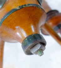 Load image into Gallery viewer, Gorgeous French Antique Chandelier 6 Lights Painted Tole Empire 19TH Directoire