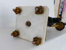 Load image into Gallery viewer, Gorgeous Antique Pair French Couple Cherub Candlestick gilded Bronze Patina 19TH