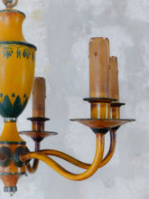 Load image into Gallery viewer, Gorgeous French Antique Chandelier 6 Lights Painted Tole Empire 19TH Directoire