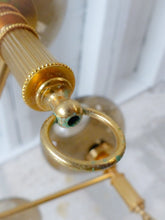 Load image into Gallery viewer, Superbe Lustre ancien Gaetano Sciolari 5 feux Métal doré et Verre fumé 1970