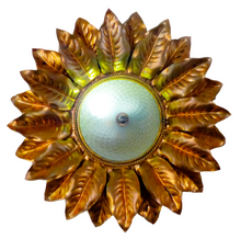 Load image into Gallery viewer, 22" Large Mid Century Gilded Foliage Wall Light Ceiling Sunburst BANCI Style