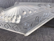 Load image into Gallery viewer, SCHNEIDER modèle 406 Paire verreries 1930 Art Deco Verre Pressé Applique Lustre