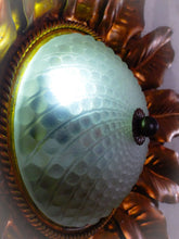 Load image into Gallery viewer, 22" Large Mid Century Gilded Foliage Wall Light Ceiling Sunburst BANCI Style