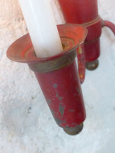 Load image into Gallery viewer, French Antique Wall Light Sconce Painted Tole 19TH Directoire Empire Candlestick