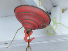 Load image into Gallery viewer, French Antique Ceiling Red Painted Tole Empire 19TH Directoire Bouillotte