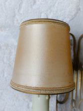 Load image into Gallery viewer, 19TH Gorgeous antique PAIR Wall Light Clear Crystal Drop Sconces Lyre Prisms