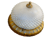 Load image into Gallery viewer, Gorgeous Mid-century Gilded Bronze Diamond Glass Ceiling Lamp Wall Light 1970
