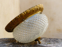 Load image into Gallery viewer, Gorgeous Mid-century Gilded Bronze Diamond Glass Ceiling Lamp Wall Light 1970