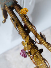 Load image into Gallery viewer, 19TH Antique French 3 Arms Ormolu Bronze Brass Chandelier Cut Crystal Ceiling