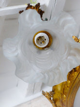 Load image into Gallery viewer, 19TH Antique French 3 Arms Ormolu Bronze Brass Chandelier Cut Crystal Ceiling