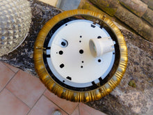 Load image into Gallery viewer, Gorgeous Mid-century Gilded Bronze Diamond Glass Ceiling Lamp Wall Light 1970