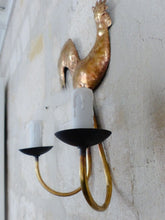 Load image into Gallery viewer, Gorgeous 1950 Wall Light Brass Rooster Atelier Cerenne of Vallauris Modernist