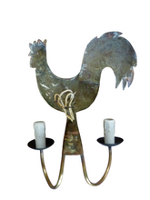Load image into Gallery viewer, Gorgeous 1950 Wall Light Brass Rooster Atelier Cerenne of Vallauris Modernist